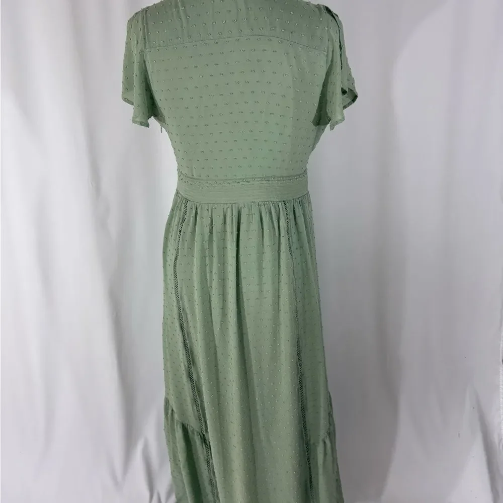 Lulu's Sage Lace-Trimmed Boho Maxi Dress - Picture 6 of 9